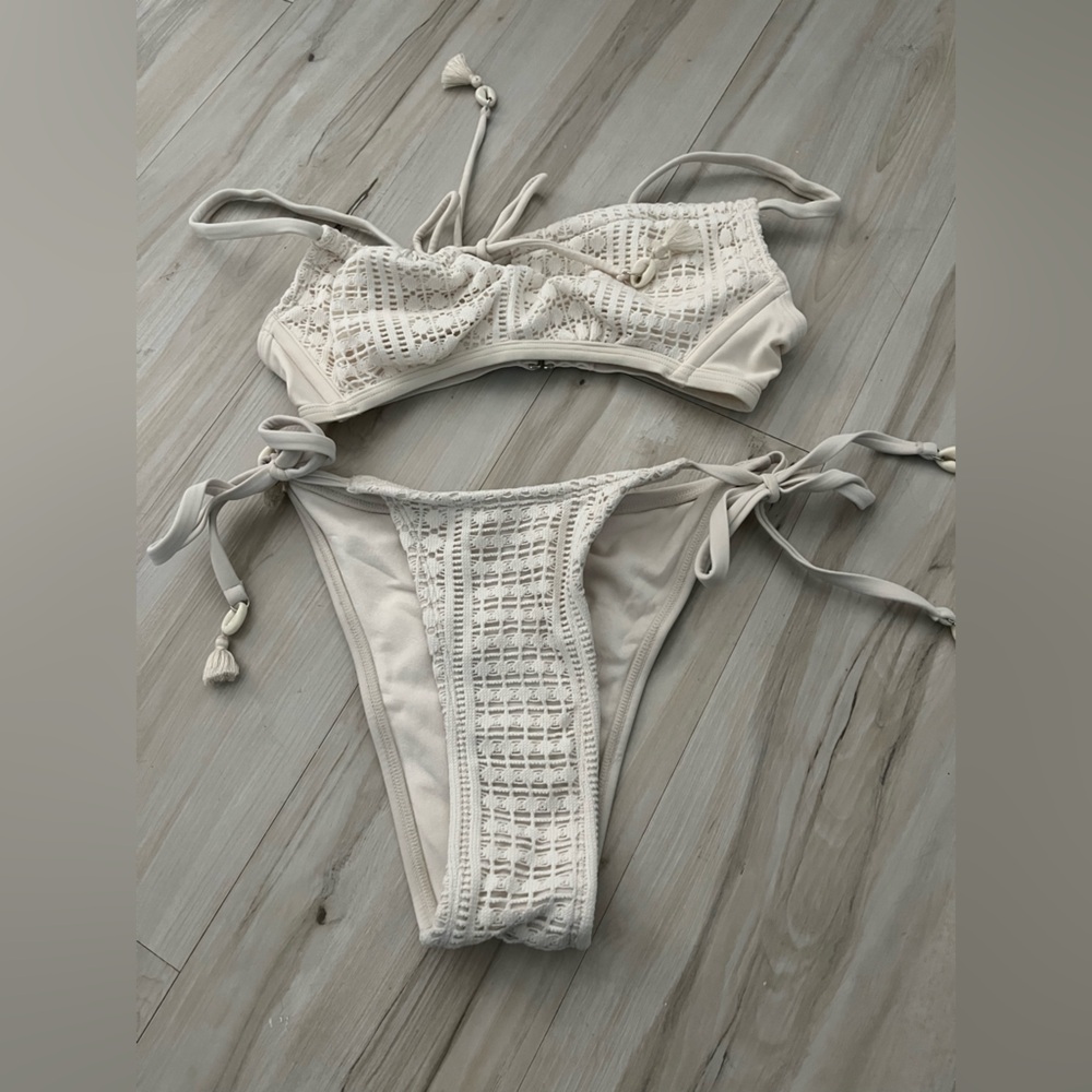 Target Cream Crochet Bikini Set